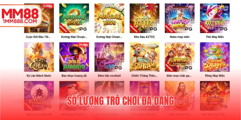 Số lượng trò chơi đa dạng